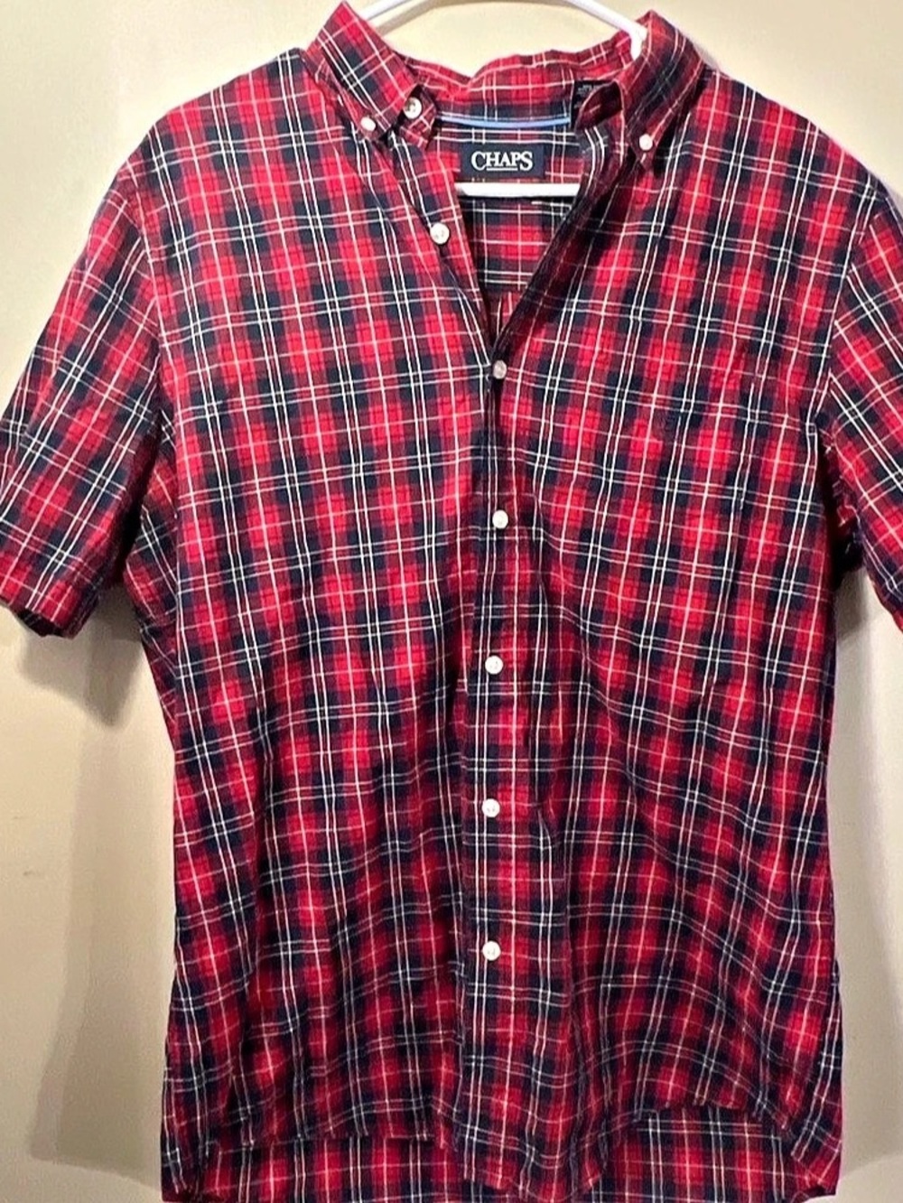 Chaps Men's Plaid Button Down Shirt Size Medium